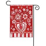 Folk Valentine Garden Flag