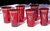 Ruby Signature Series Monogrammed Glasses Set Of Four