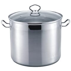 Kochtopf mit Glasdeckel, Suppentopf, Topf aus Edelstahl 10 Liter 24x22 cm