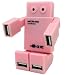 ４ポートUSBハブ　ROBOT HUB（Pink）