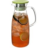 FORLIFE Mist Glass Ice Tea Jug , 50-Ounce, Lime