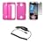 Hot Pink Silicone Gel Skin Cover Case + LCD Screen Protector + Rapid Car Charger for Motorola Rival A455 [Accessory Export Brand]