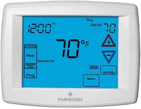 Emerson 1F95-1291 Univeral 7-Day Touchscreen Thermostat with Humidity Control by Emerson Climate Technologies