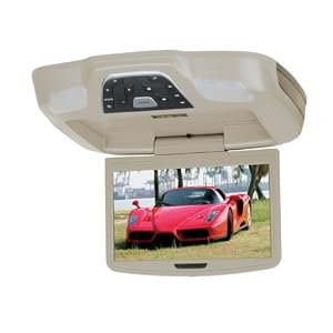 Boss BV8.5TA 8.5\” Flip-Down Widescreen TFT Monitor with Built-In DVD Player (Tan)