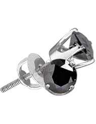 3.00CTW BLACK DIAMOND ROUND STUDS