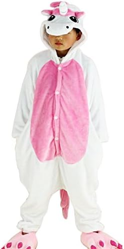 Irise Onesie Kigurumi Pajamas Kids Cartoon Animal Pink Unicorn Sleepwear Loosely