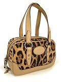 Dolce & Gabbana Leopard Print and Beige Leather Handbag