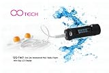 QQ-Tech® 3rd Gen 4GB Waterproof MP3 Player FM Radio Big LCD Display For Swimming Water Sports (Black)