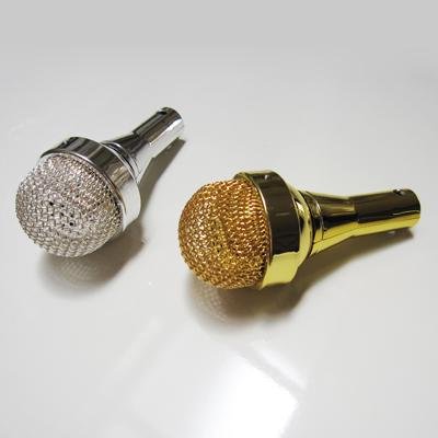 Gold Microphone Speaker