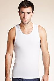 2 Pack Cool Fresh Stretch Cotton Sleeveless Vests with Stay New