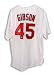 Bob Gibson Autographed/Hand Signed St. Louis Cardinals Majestic White Jersey Inscribed HOF 81