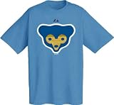  : Chicago Cubs -Light Blue- Cooperstown Throwback Official Logo T-Shirt