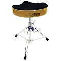 Bigdog Custom Saddle Drum Throne - Black Suede Effect / Gold Sparkle