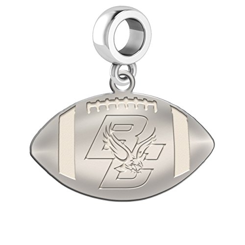 Boston College Eagles Sterling Silver Football Cut Out Drop Charm Fits All European Style Charm Bracelets