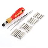 uxcell ドライバービット　フィリップスドライバービット　メタル製　30点セット　スロット