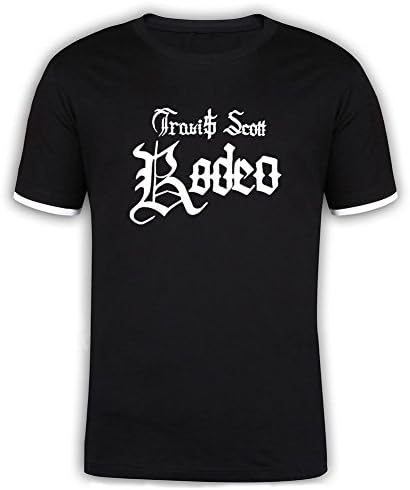 Gaojidiang Travis Scott Rodeo Mercerized Cotton Mens Graphic Tshirt Black M