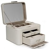 Torino Cream Leather Jewellery Box (L)