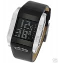 Diesel Men's Digital Black Leather Watch #DZ7076