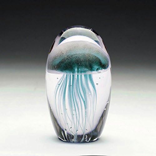 Glass Jellyfish - Glows in the Dark! (Teal, Large)