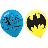 Amscan AMI 111386 Batman Latex Balloons, AMI 111386 1, Multicolored