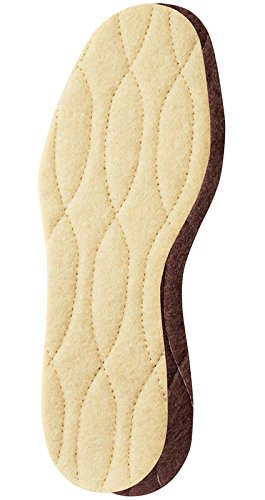 Pedag Keep Warm All Natural Insulating Insoles with Wool, Cork and Felt Layers, 10m/EU 43, 2.3 Ounce