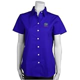 Florida Gators Royal Blue Ladies Full Button Short Sleeve Shirt