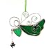 Irish Angel Suncatcher Stained Glass Ornament with Shamrock