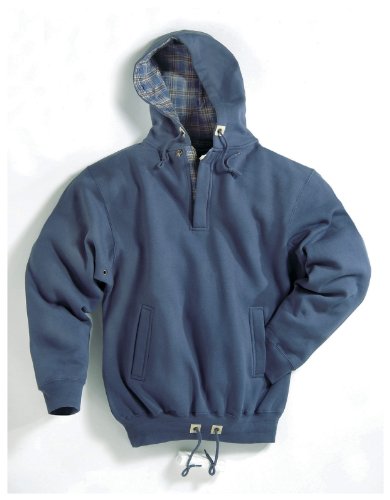 Trailblazer Hooded Sweatshirt with Plaid Trim, Color: Mountain Blue, Size: XX-Large On Sale