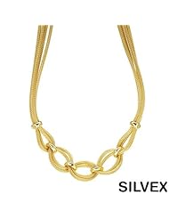SILVEX Gold Plated Silver Ladies Necklace. Length 17 in. Total Item weight 22.4 g.