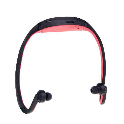 Docooler Sport MP3 WMA Music Player TF/ Micro SD Card Slot Wireless Headset Headphone Earphone (Red)