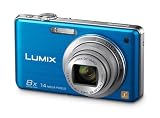 Panasonic LUMIX DMC-FS30EG-A Digitalkamera (14 Megapixel, 8-fach opt. Zoom, 6,86 cm Display, Bildstabilisator) blau