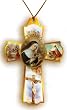 St. Rita Necklace with Cord, 2 x 1.5" - MADE IN ITALY