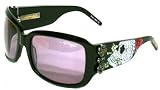 Ed Hardy Sunglasses Ehs001 Skull Amp; Roses / Black