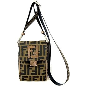 Fendi Brown Nylon Mini Messenger Flap Bag 7VA169-MX7-F0VT4
