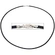 Rubber Cord Necklace Black 16"