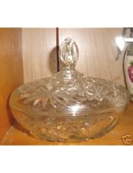 Anchor Hocking Early American Prescut Large Candy Dish