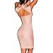 Meilun Women/'s Rayon Sexy V-neck Party Clubwear Bandage Dress,Beige S