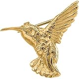 14K White Gold Hummingbird Brooch
