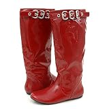 Soda Thesun Mid-Calf Boots Red 7 Red