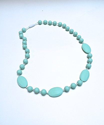 SillyMunkTM Silicone Teething Necklace Beaded (Mint)