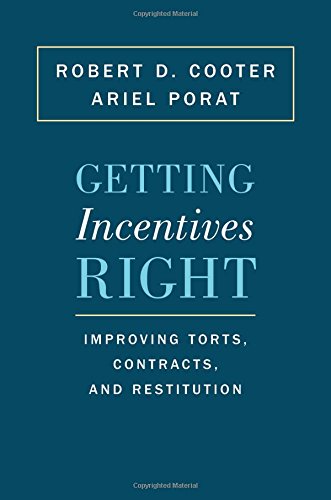 Getting Incentives Right: Improving Torts, Contracts, and Restitution