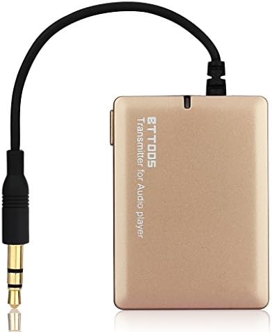 Meiego Bluetooth V2.1 3.5mm Plug Stereo Audio Wireless Transmitter Player for Headset and Speaker (Golden)