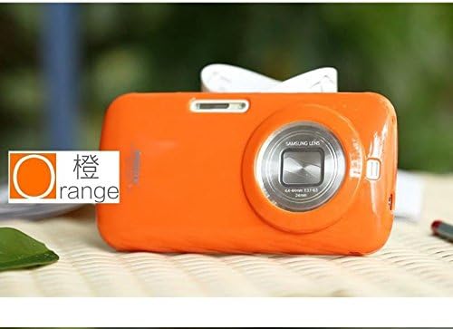 Flourishing Banyan® Remax Back Skin TPU Soft Case Shell with Lens Cap Cover for Samsung Galaxy S5 Zoom (orange)