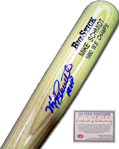 Mike Schmidt Philadelphia Phillies MLB Hand Signed Rawlings Name Model Bat with MVP Inscription