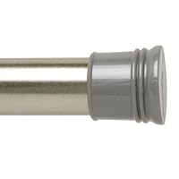 Zenith Adjustable Tension Shower Rod, Brushed Nickel, 72 Inches