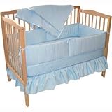 American Baby Company Percale 5 Piece Crib Bedding Set Blue - 12656BL
