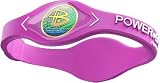 Power Balance Silicone Wristband Clear w/Pink Lettering LARGE