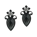 Midnight Garden Black Stud Earrings