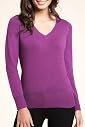 V-Neck Long Sleeve Plain Jumper [T38-5387-S]