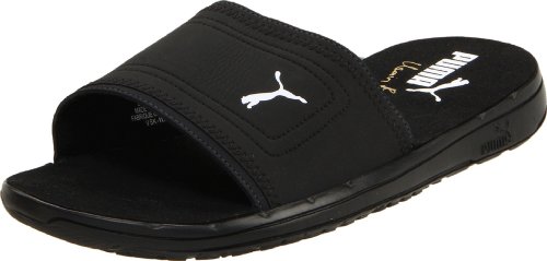 Puma Men's Bolt Slide Sandal,Black/Dark Shadow,13 D US